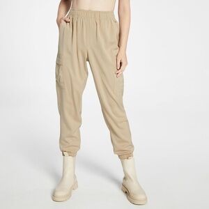 Calia - Women’s Satin Utility Jogger - Tan - Size Large